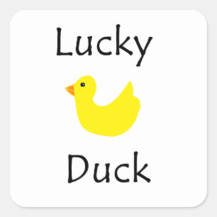 Lucky Duck Vierkante Sticker