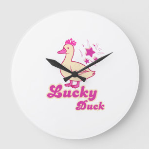 Lucky Duck vrouwen T-shirt modern ontwerp Grote Klok