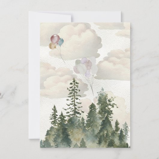 Lucky Duck waterverf Een verjaardagsfeestje draaie Kaart (Achterkant)