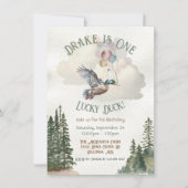 Lucky Duck waterverf Een verjaardagsfeestje draaie Kaart (Voorkant)