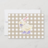 Lucky Duckling verjaardagsfeestje bedankt (Achterkant)