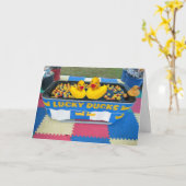 Lucky Ducks Kaart (Gele Bloem)