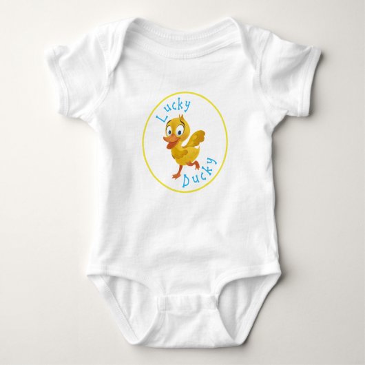Lucky Ducky Baby Bodysuit One Piece (Voorkant)