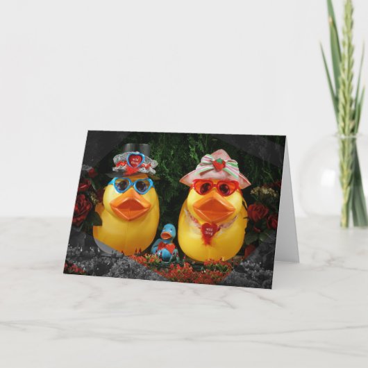 Lucky Ducky! (Blanco) Feestdagen Kaart (Voorkant)