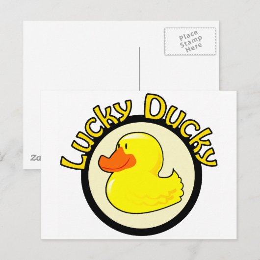 Lucky Ducky Briefkaart (Voorkant / Achterkant)