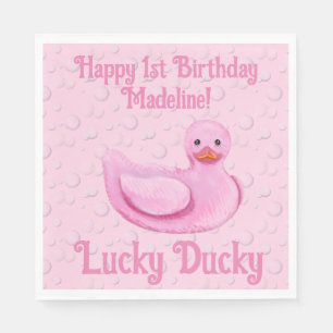Lucky Ducky Eerste Verjaardag Servet
