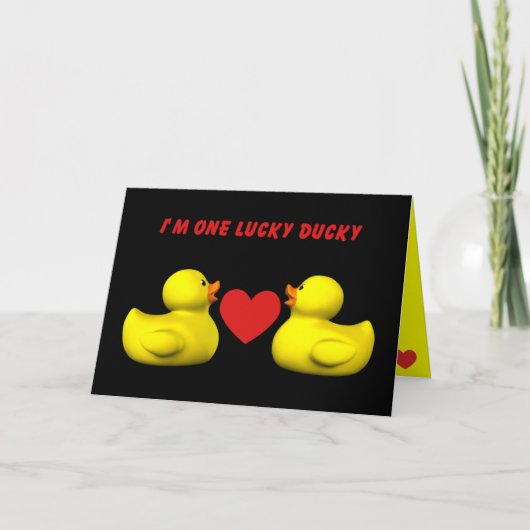 Lucky Ducky Feestdagen Kaart (Voorkant)