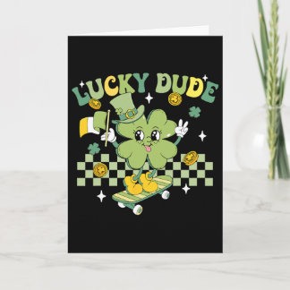 Lucky dude grappige St. Patrick's Day kind skatebo Kaart