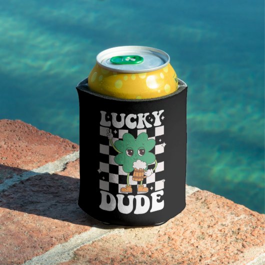 Lucky Dude Shamrock St Patricks Day Irish Groovy Blikjeskoeler (Insitu Zwembad)