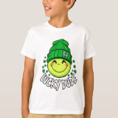 Lucky Dude Smile Face St. Patrick's Day T-shirt (Voorkant)