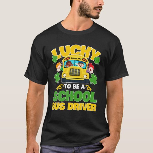Lucky , een schoolbuschauffeur uit St. Patrick Iri T-shirt (Voorkant)