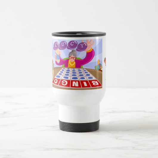 Lucky Elephant Bingo Travel Mug Reisbeker (Center)
