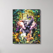 Lucky Elephant Canvas Muurkunst van NickysArt (Voorkant)
