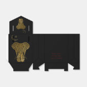 Lucky Elephant Favors Box / Weddenschap Bedankdoosjes (Uitgevouwen)