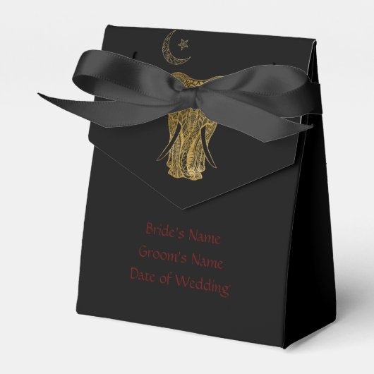 Lucky Elephant Favors Box / Weddenschap Bedankdoosjes (Voorkant Zijde)