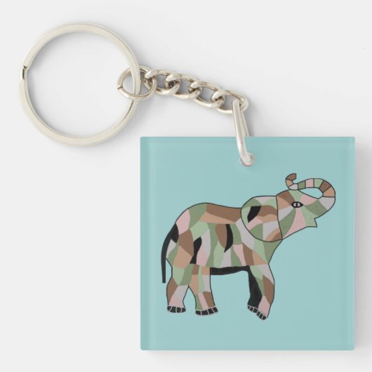 Lucky Elephant Sleutelhanger (Voorkant)