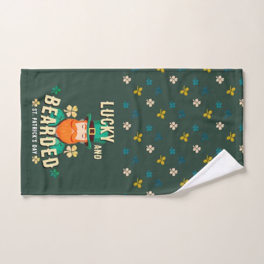 Lucky en Bearded St. Patrick's Day Leprechaun Bad Handdoek (Handdoek)