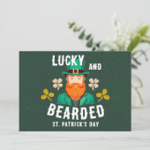 Lucky en Bearded St. Patrick's Day Leprechaun Feestdagenkaart (Staand voorkant)