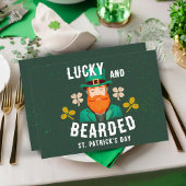Lucky en Bearded St. Patrick's Day Leprechaun Feestdagenkaart