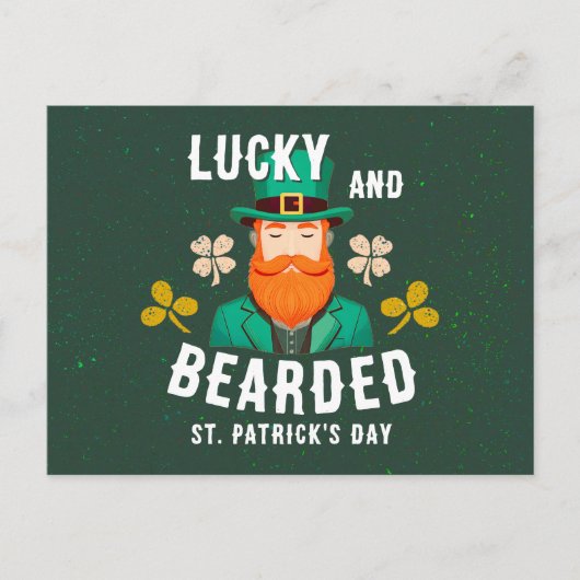 Lucky en Bearded St. Patrick's Day Leprechaun Feestdagenkaart (Voorkant)