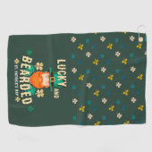 Lucky en Bearded St. Patrick's Day Leprechaun Golfhanddoek (Horizontaal)