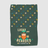 Lucky en Bearded St. Patrick's Day Leprechaun Golfhanddoek (Voorkant)