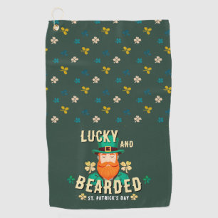 Lucky en Bearded St. Patrick's Day Leprechaun Golfhanddoek