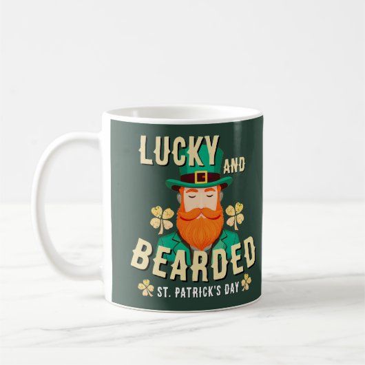 Lucky en Bearded St. Patrick's Day Leprechaun Koffiemok (Links)