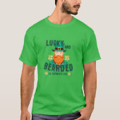 Lucky en Bearded St. Patrick's Day Leprechaun T-shirt (Voorkant)