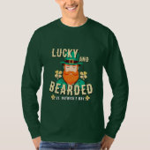 Lucky en Bearded St. Patrick's Day Leprechaun T-shirt (Voorkant)