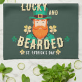 Lucky en Bearded St. Patrick's Day Leprechaun Theedoek (Gevouwen)