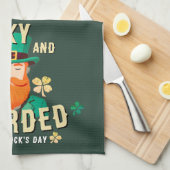 Lucky en Bearded St. Patrick's Day Leprechaun Theedoek (Quarter Fold)