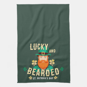 Lucky en Bearded St. Patrick's Day Leprechaun Theedoek