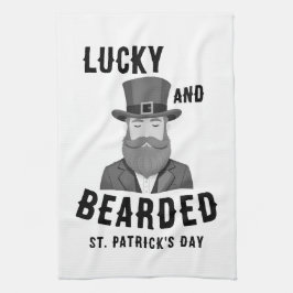 Lucky en Bearded St. Patrick's Day Leprechaun Theedoek
