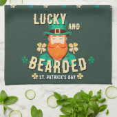 Lucky en Bearded St. Patrick's Day Leprechaun Theedoek (Gevouwen)