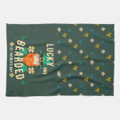 Lucky en Bearded St. Patrick's Day Leprechaun Theedoek (Horizontaal)