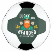 Lucky en Bearded St. Patrick's Day Leprechaun Voetbal (Voorkant)