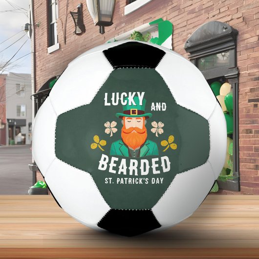 Lucky en Bearded St. Patrick's Day Leprechaun Voetbal