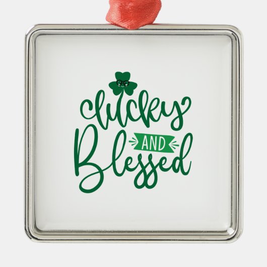 Lucky en geblesseerd metalen ornament (Voorkant)