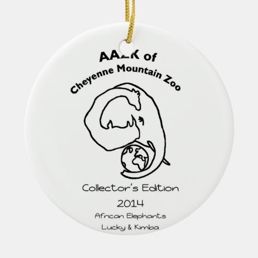 Lucky en Kimba 2014 Keramisch Ornament (Voorkant)