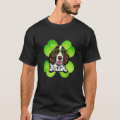 Lucky English Springer Spaniel Funny St Patricks D T-shirt (Voorkant)
