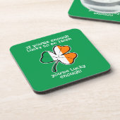 Lucky enough to be Irish Bier Onderzetter (Linkerzijde)