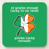 Lucky enough to be Irish Bier Onderzetter (Voorkant)