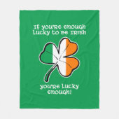 Lucky enough to be Irish Fleece Deken (Voorkant)