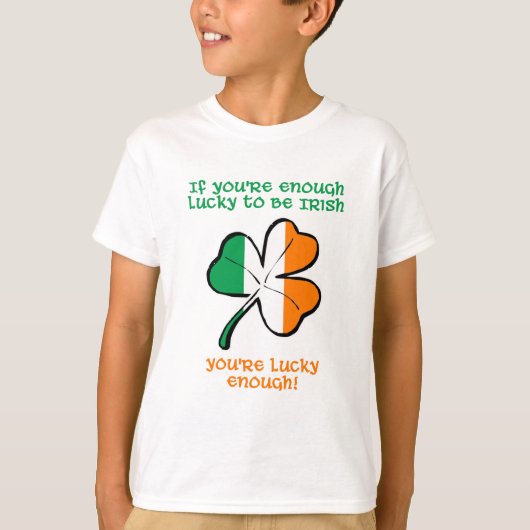 Lucky enough to be Irish T-shirt (Voorkant)