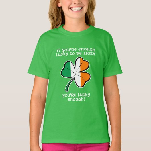 Lucky enough to be Irish T-shirt (Voorkant)