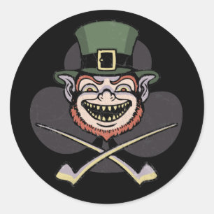 Lucky Evil Leprechaun Ronde Sticker