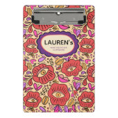 Lucky Eye Floral Pattern Mini Klembord (Voorkant)