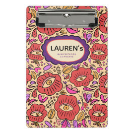 Lucky Eye Floral Pattern Mini Klembord