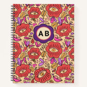 Lucky Eye Floral Pattern Notitieboek (Voorkant)